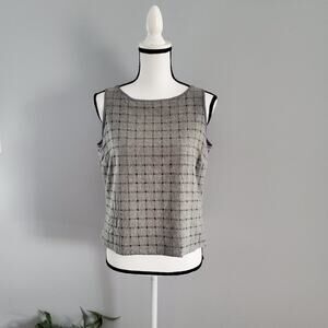 J'Envie New York Sleeveless Gray Top 10 NWT